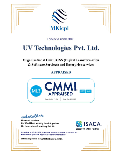 UVT_CMMI_Certificate